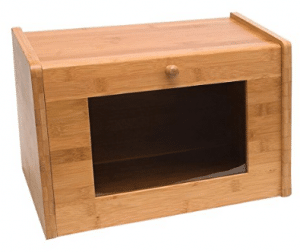 Lipper International 8847 Bamboo Bread Box with Tempered Glass Window