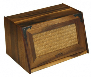 Mountain Woods Extra Large Acacia Wood Antique Style Bread Box
