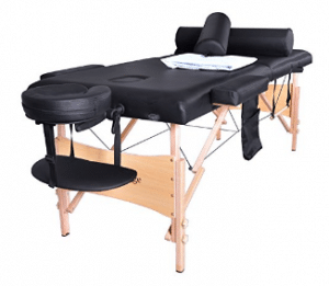 Massage Table Portable Facial SPA Bed W/Sheet+Cradle Cover+2 Bolster+Hanger