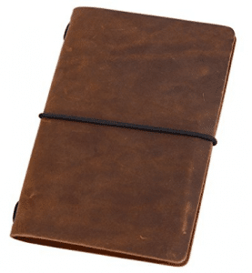 Pocket Travelers Notebook - Leather Journal Cover for Field Notes