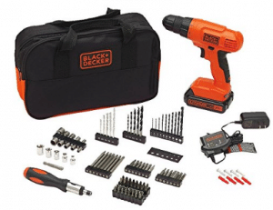 BLACK+DECKER BDC120VA100 20-Volt MAX Lithium-Ion Drill Kit with 100 Accessories