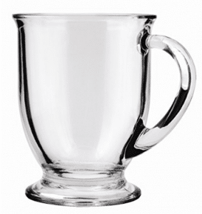 Anchor Hocking Café Glass Coffee Mugs, 16 oz (Set of 6)