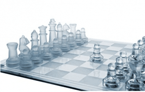 GamieTM Glass Chess Set
