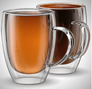 Anchor and Mill Double Walled Insulated Glass Coffee Mugs or Tea Cups for Espresso