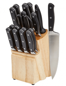 AmazonBasics Premium 18-Piece Knife Block Set