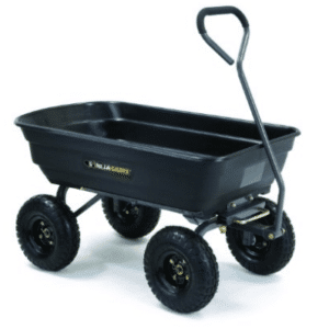 Gorilla Carts Poly Garden Dump Cart with Steel Frame and 10-in. Pneumatic Tires