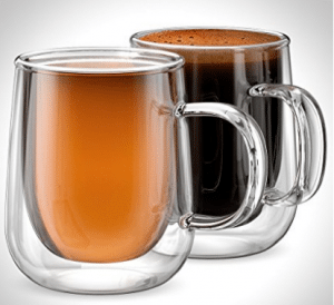 Anchor and Mill Double Walled Insulated Glass Coffee Mugs or Tea Cups for Espresso