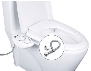 Non-Electric Bidet - Toilet Seat Attachment - Dual Nozzle for Front & Rear 