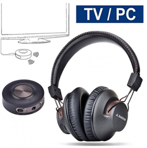 Avantree Wireless Headphones for TV with Bluetooth Transmitter SET, Plug & Play