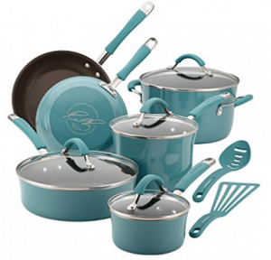 Rachael Ray Cucina Hard Porcelain Enamel Nonstick Cookware Set