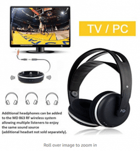 Wireless Universal TV Headphones, Monodeal Over-Ear 