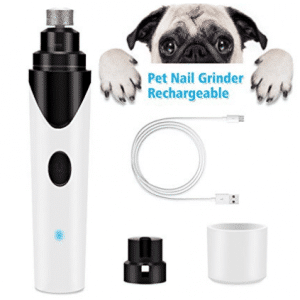 Ultra Quiet Pet Nail Grinder for Dogs Electric Rechargeable USB Charging