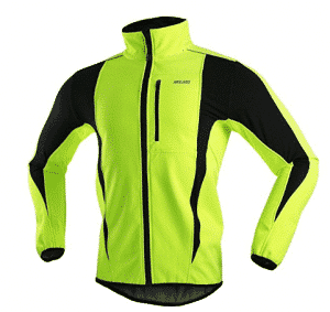 ARSUXEO Winter Warm UP Thermal Softshell Cycling Jacket Windproof Waterproof 15-k