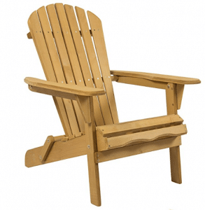 Best Choice Products Foldable Wood Adirondack Chair for Patio