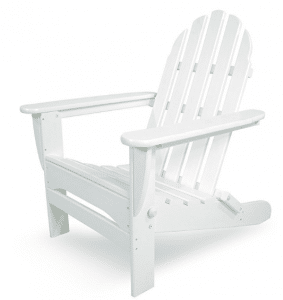 POLYWOOD AD5030WH Classic Folding Adirondack, White