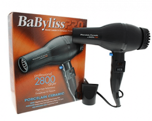 BaBylissPRO Porcelain Ceramic 2800 Dryer, Black