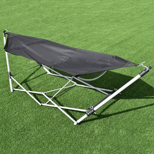 Giantex Portable Folding Hammock Lounge Camping Bed Steel Frame Stand W/Carry Bag