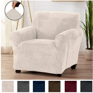 Great Bay Home Modern Velvet Plush Strapless Slipcover