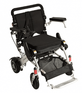 F KD FoldLite Lightweight Portable Folding Electric Power Wheelchair, with High Solid CNC Front Fork