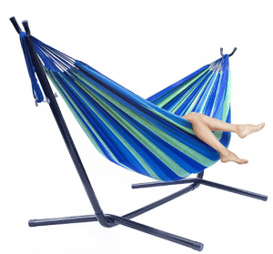 Sorbus Double Hammock with Steel Stand Two Person Adjustable Hammock Bed