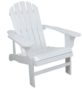 Classic White Painted Wood Adirondack Chair