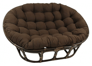 lazing Needles Solid Twill Double Papasan Chair Cushion