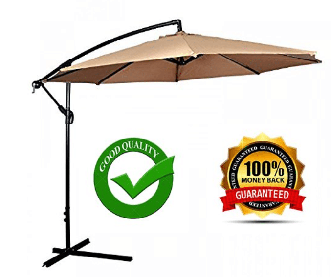 MR Direct Patio Umbrella Offset 10' Hanging Umbrella Outdoor Market Umbrella