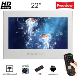 Soulaca 22 inch Frameless Smart Waterproof Magic Mirror Bathroom TV M220FA