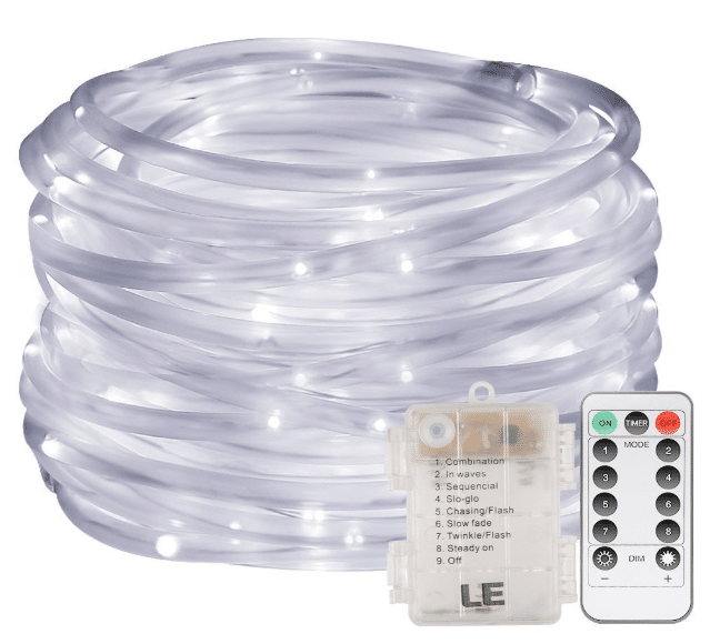 LE 33ft 120 LED Dimmable Rope Lights