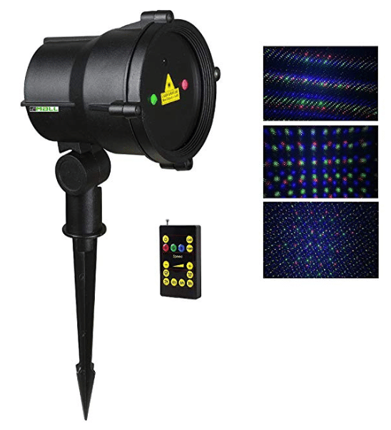 LedMAll® Remote Controllable RGB Moving Laser Outdoor Garden Landscape Light Red