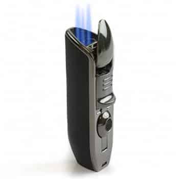 Scorch Torch Triple Jet Flame Butane Cigarette Torch Lighter with Cigar Punch Attachment