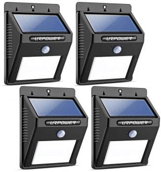 URPOWER Solar Lights 8 LED Wireless Waterproof Motion Sensor Outdoor Light for Patio