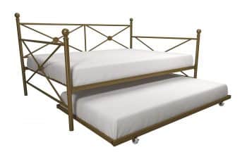 DHP Lina Full-Size Metal Daybed with Twin-Size Trundle