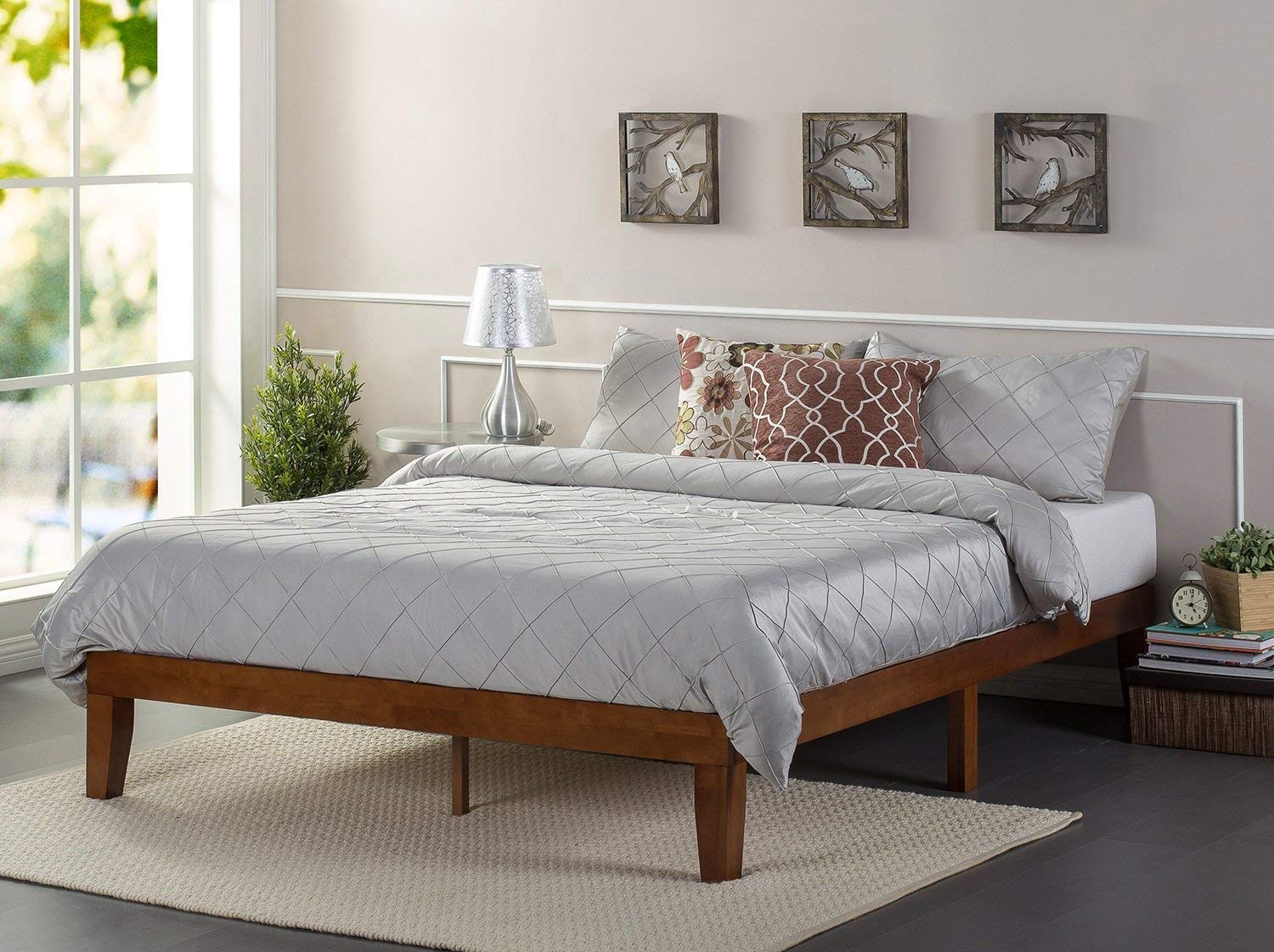 non toxic wood platform bed for latex mattress