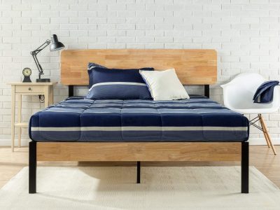 Zinus Tuscan Metal & Wood Platform Bed with Wood Slat Support