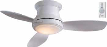Concept II LED White Flush Mount 44" Ceiling Fan with Light & Remote Control