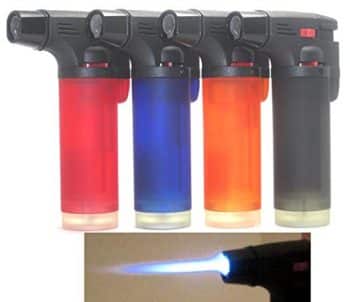 Pack of 4 Single Jet Flame Torch Lighter Windproof Refillable Cigarette Lighter