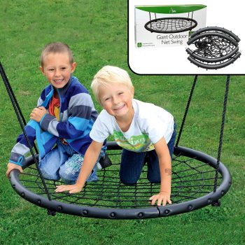 Tree Net Swing- Giant 40" Wide Two Person Outdoor Web Rope Swing Set