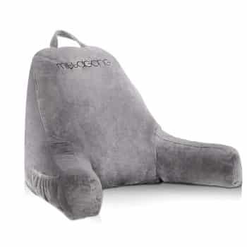 mittaGonG Backrest Reading Pillow with Arms Removable Cover Gray