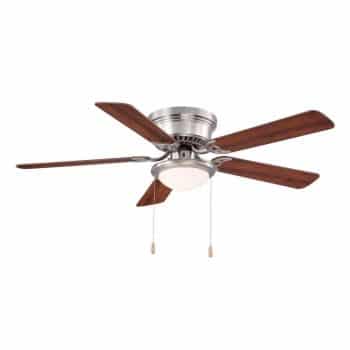 Hampton Bay Hugger 52 In. Brushed Nickel Ceiling Fan 