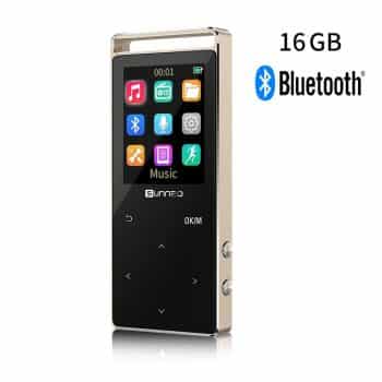 16GB Bluetooth MP3 Music Player with 50 Hrs Playback
