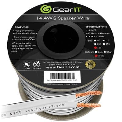 14AWG Speaker Wire, GearIT Pro Series 14 AWG Gauge Speaker Wire