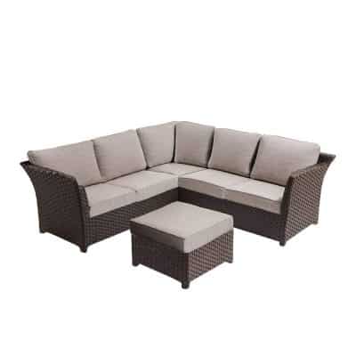 Ove Decors CLARA 3 Piece Outdoor Sectional Seating Group Set