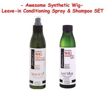 Awesome Synthetic Wig Leave-in Conditioner & Shampoo SET with KAI Eyebrow Razor