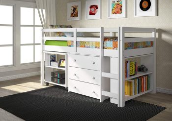 Donco Kids 760-W Low Study Loft Bed