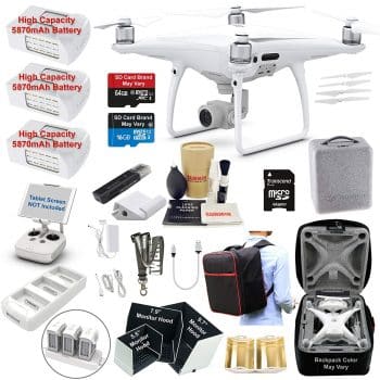 DJI Phantom 4 PRO Drone Quadcopter Bundle Kit with 3 Batteries