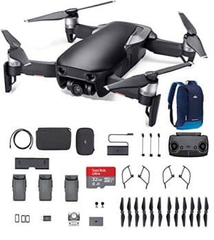 DJI Mavic Air, Fly More Combo, Onyx Black, 32G SD Card