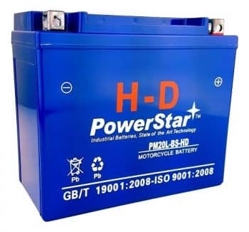 PowerStar-YTX20L BS YTX20LBS Battery Yamaha Grizzly 600 660 700 AGM GEL SEALED 3 YR WARRAN