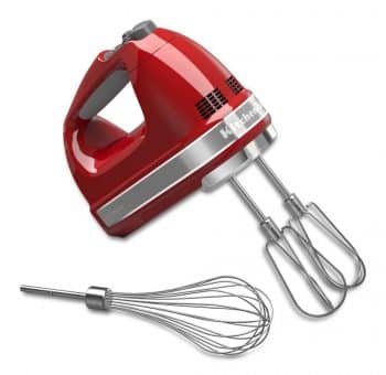 Speed Digital Hand Mixer with Turbo Beater II Accessories and Pro Whisk- Empire Red