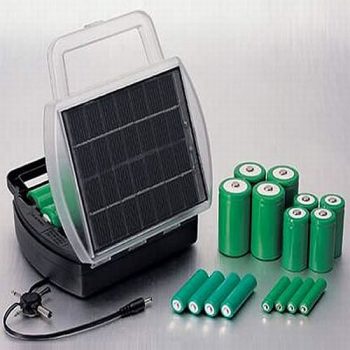 Solar-powered batteries